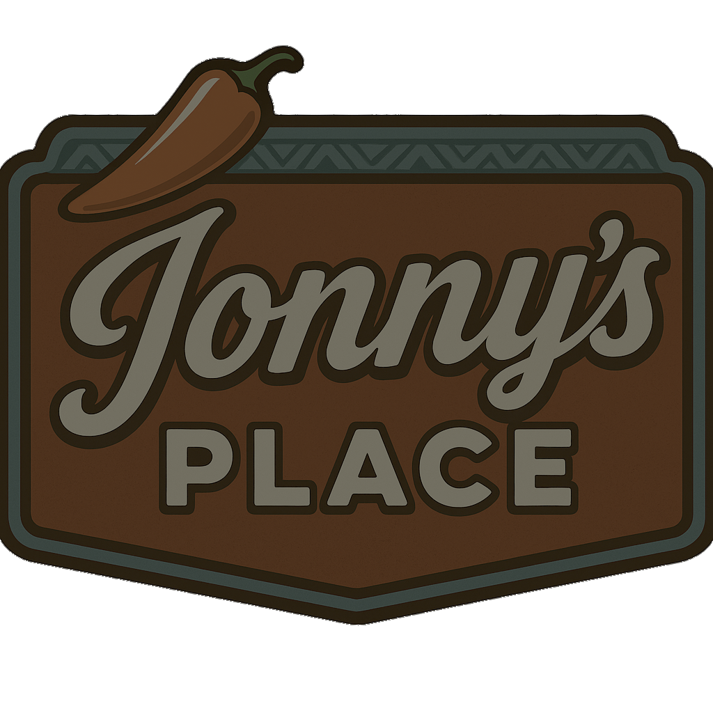 Johnny's Place logo showing a fusion of American and Mexican culinary styles